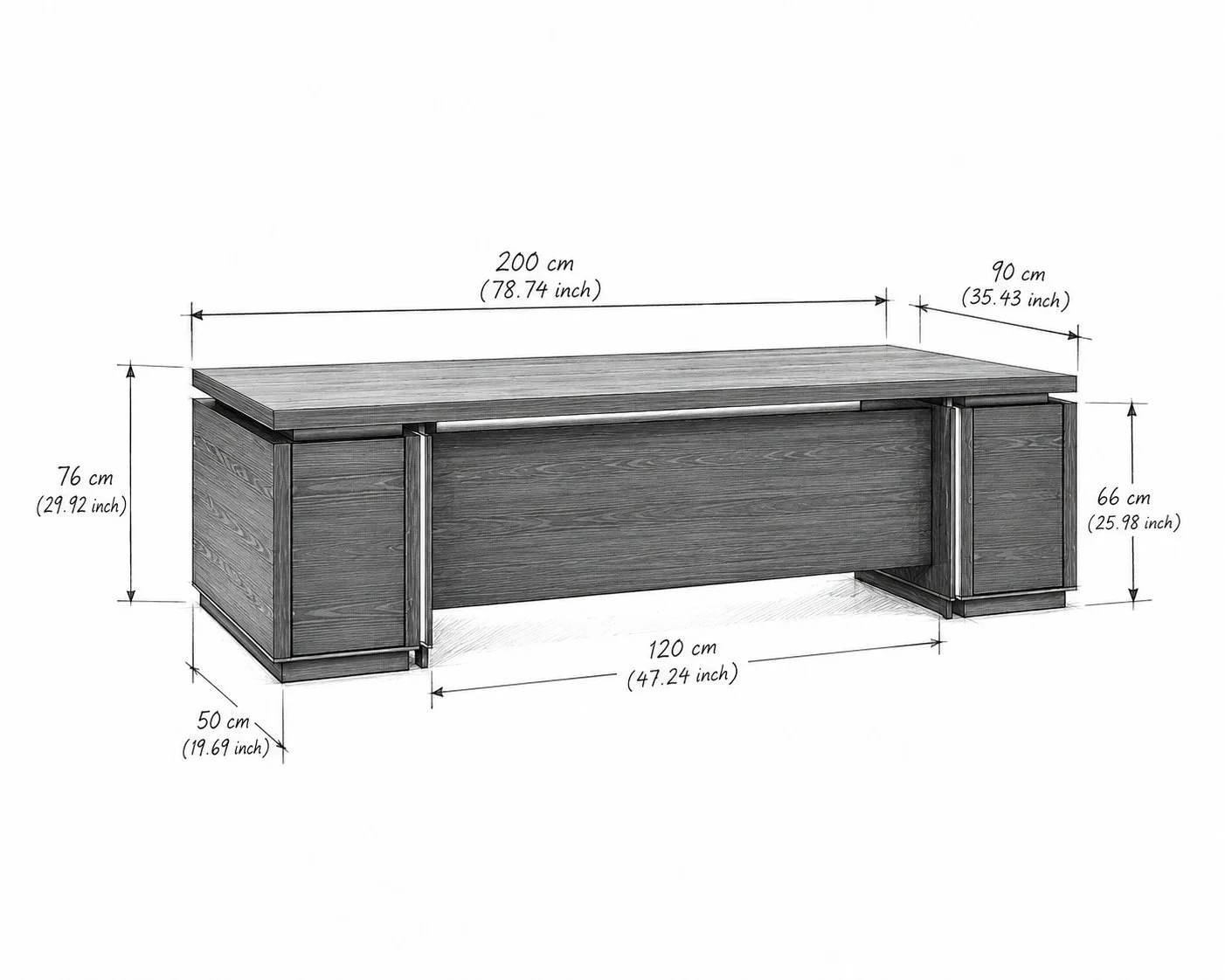 Ekam Executive Desk detail 5