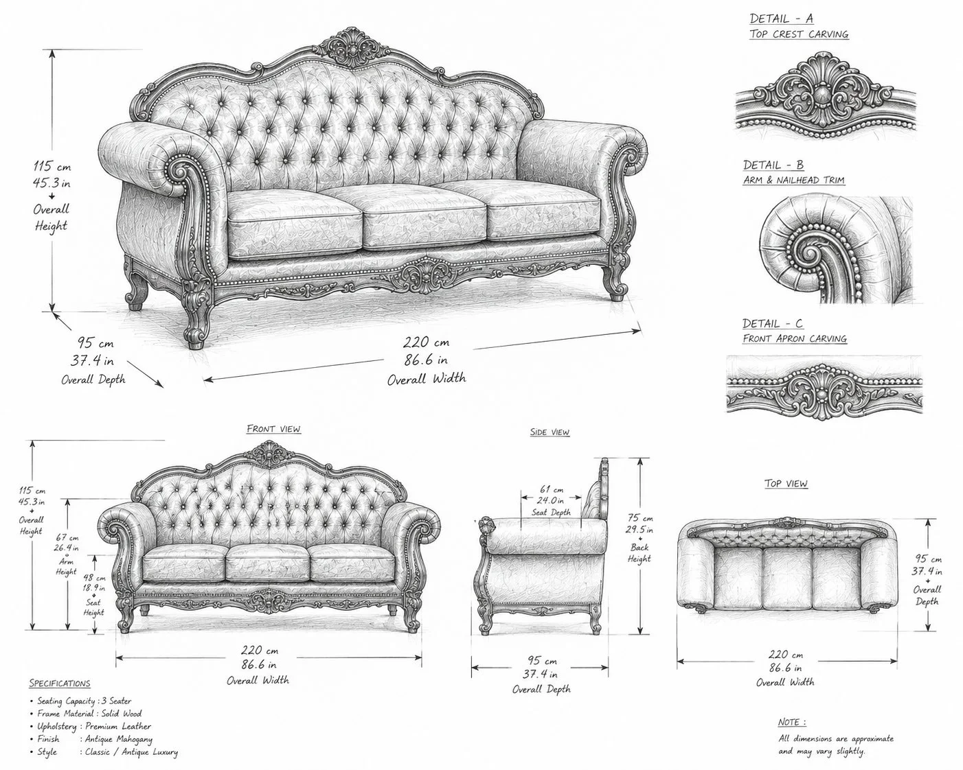 Rama Royale Sofa detail 5