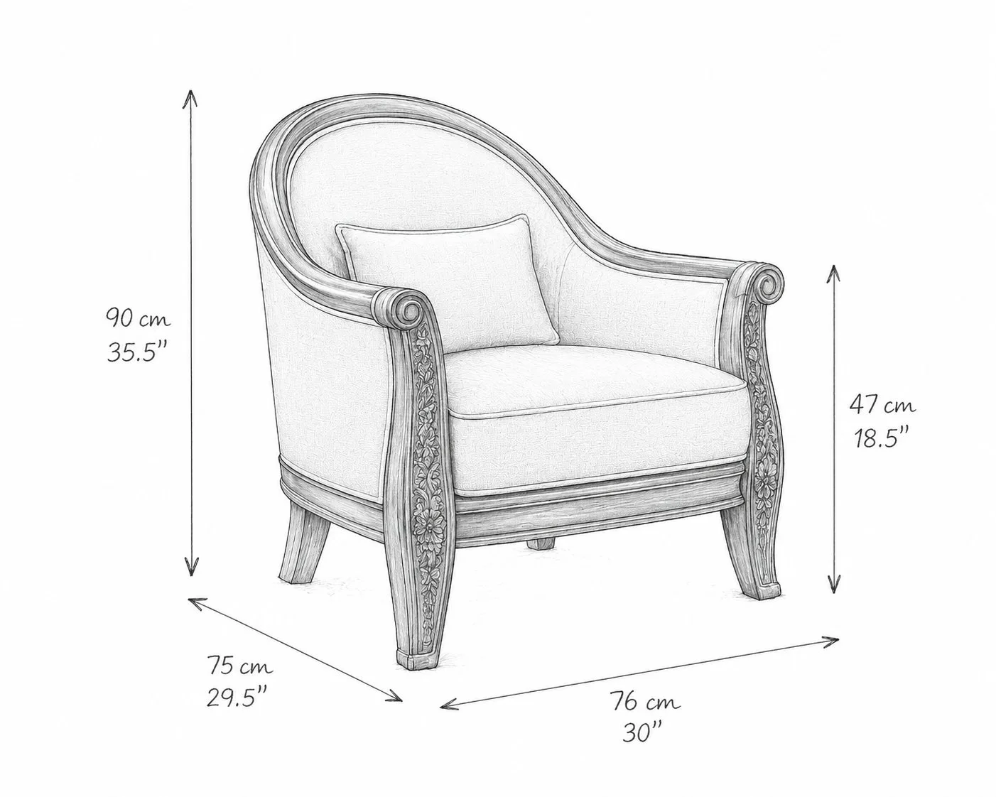 The Heritage Haven Armchair detail 5