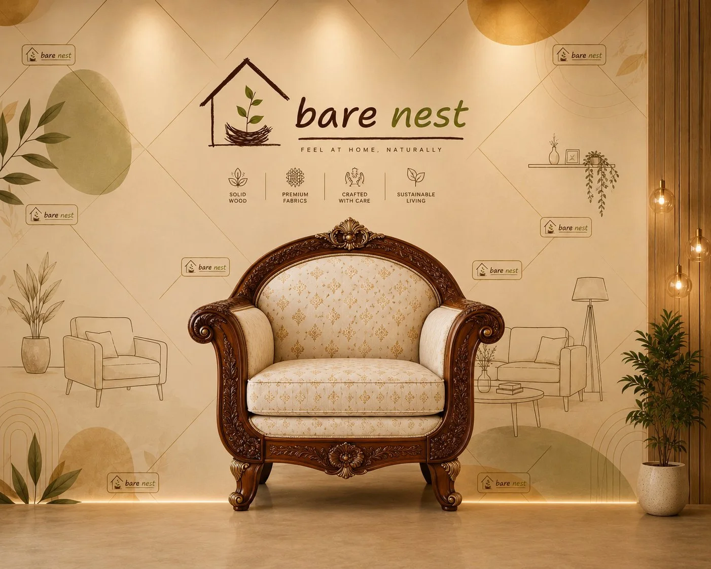 Royal Heritage Carved Lounge Chair
