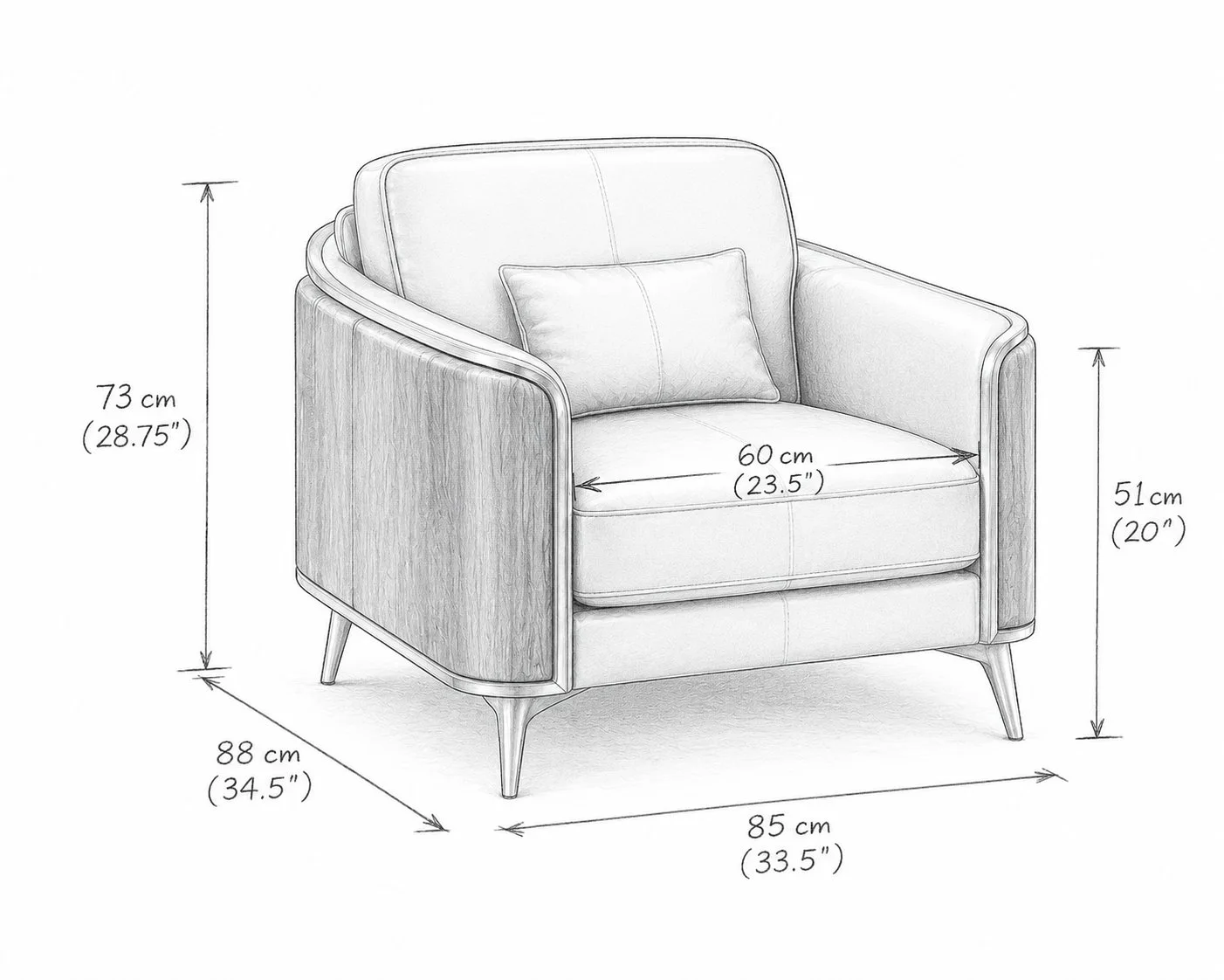 Luxe Modern Executive Lounge Chair detail 5