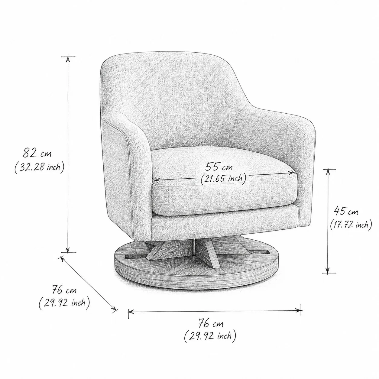 Swivel Luxe Accent Chair detail 5