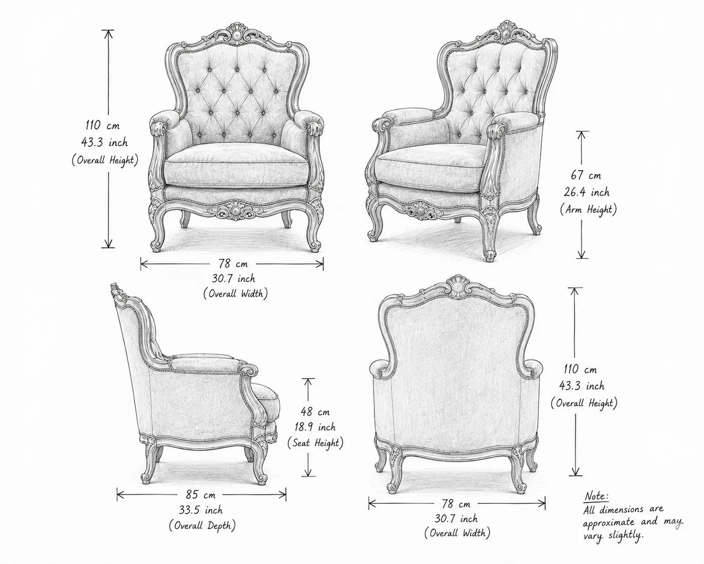 Royal Emerald Velvet Throne Chair detail 5