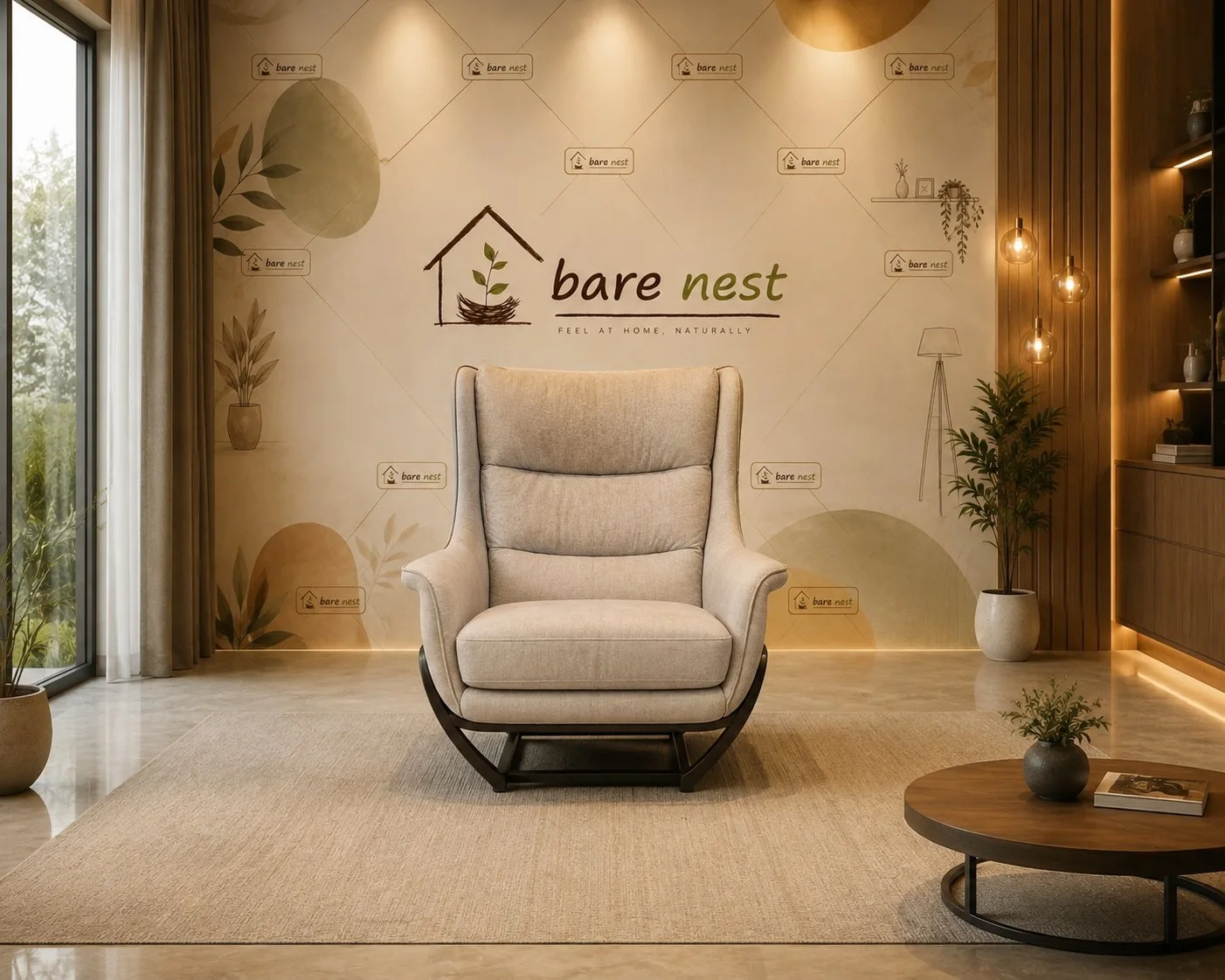 Serenity Wingback Rocking Chair