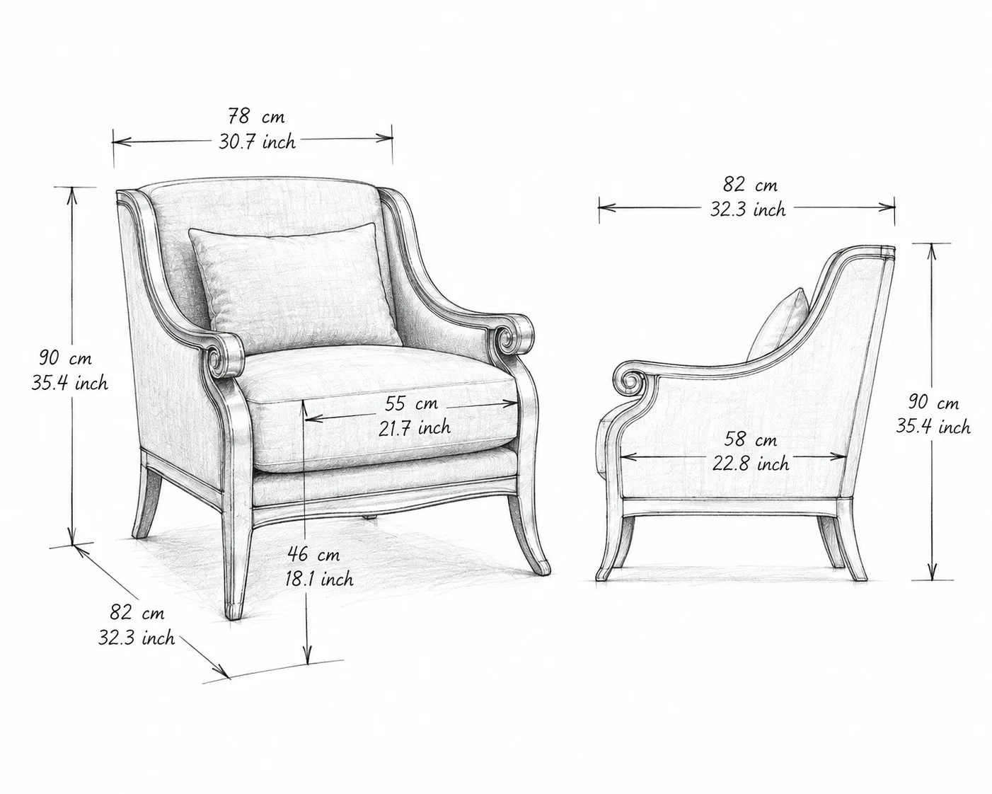 Regal Gold Accent Armchair detail 5