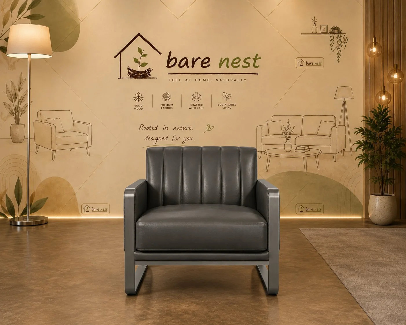 Urban Luxe Charcoal Armchair