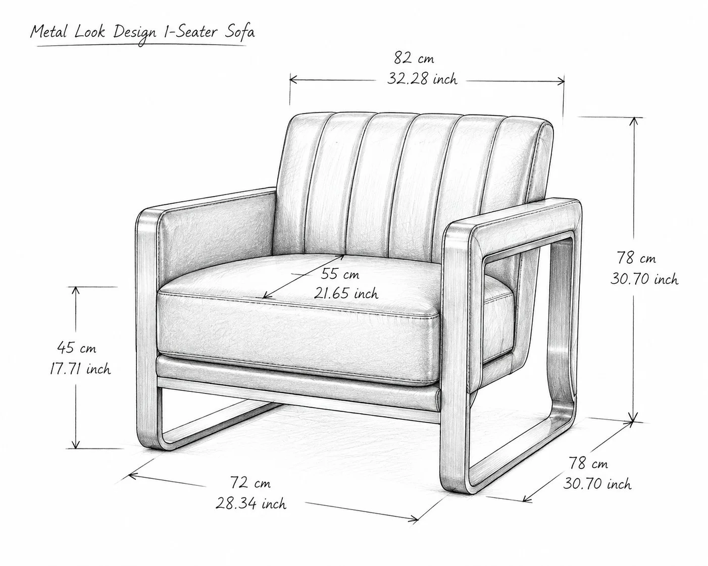 Urban Luxe Charcoal Armchair detail 4