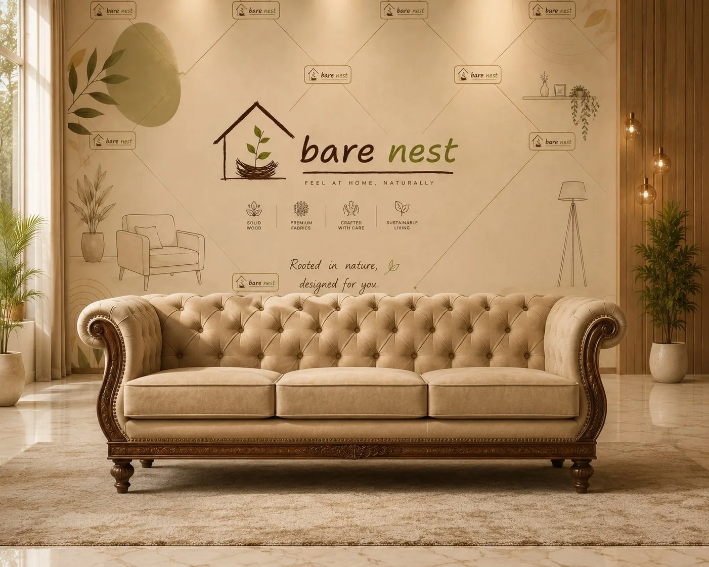 Imperial Tufted Chesterfield 3s