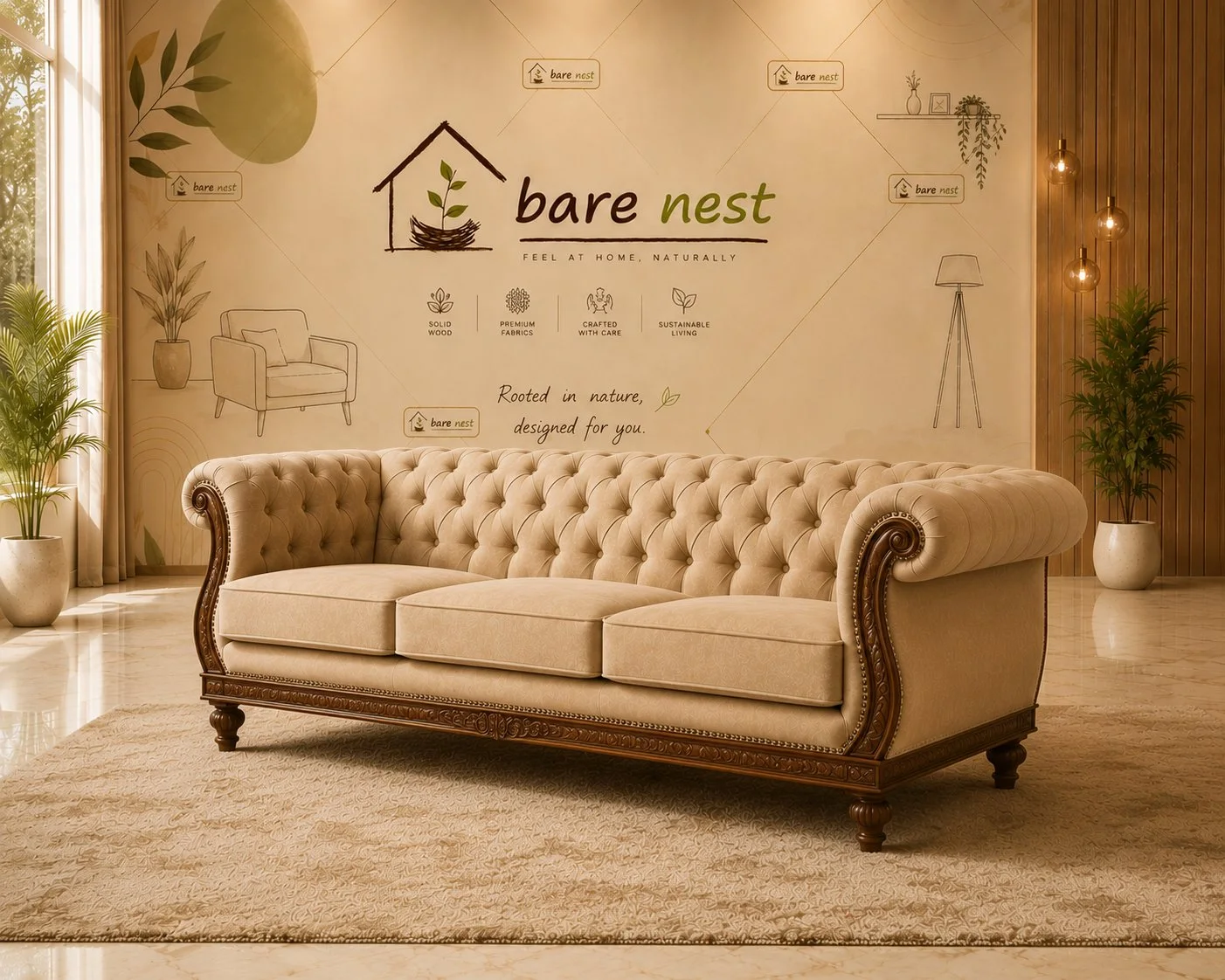 Imperial Tufted Chesterfield 3s detail 3