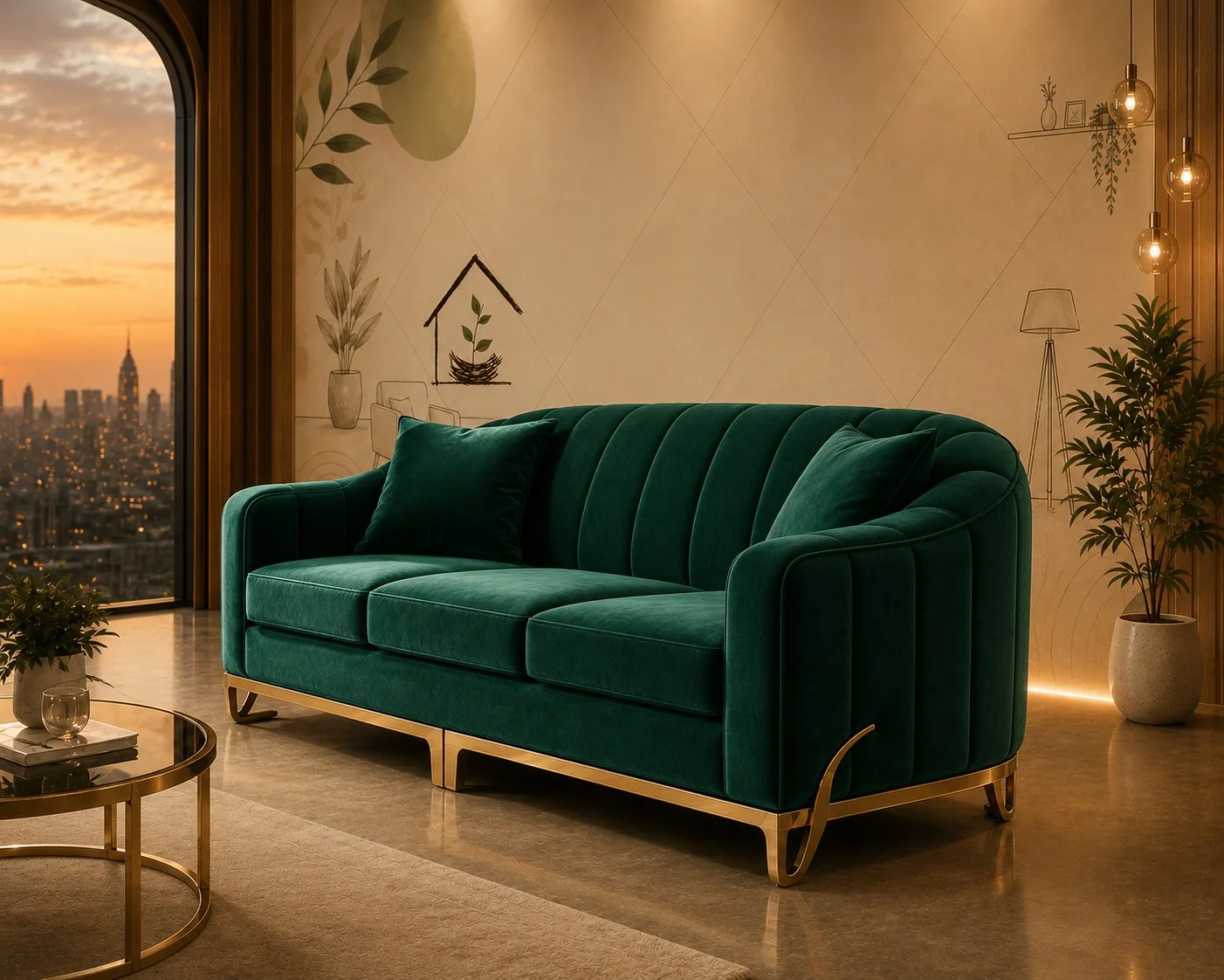 Emerald Luxe Vertical Channel 3s detail 2
