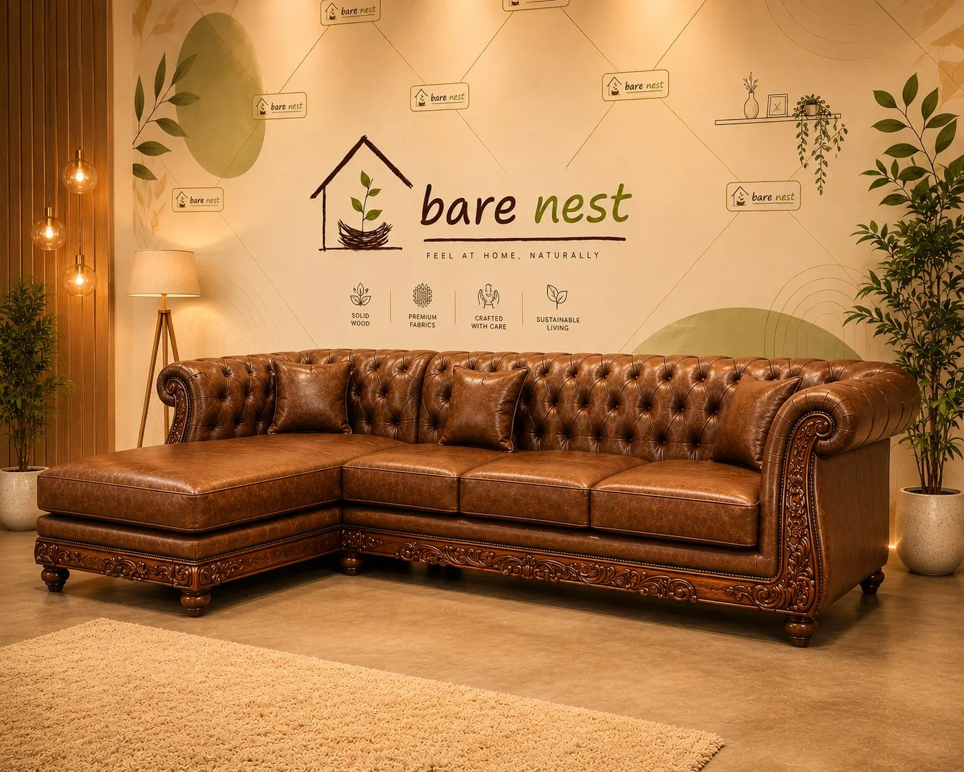 Regal Heritage Chesterfield L-Shape Sofa detail 2
