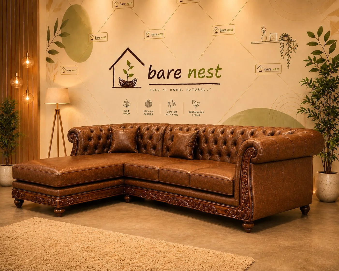 Regal Heritage Chesterfield L-Shape Sofa detail 3