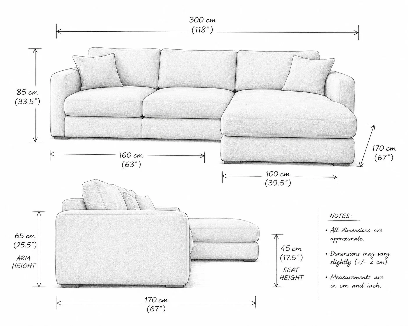 Luxe Ivory Cloud L-Shape Sectional Sofa detail 5